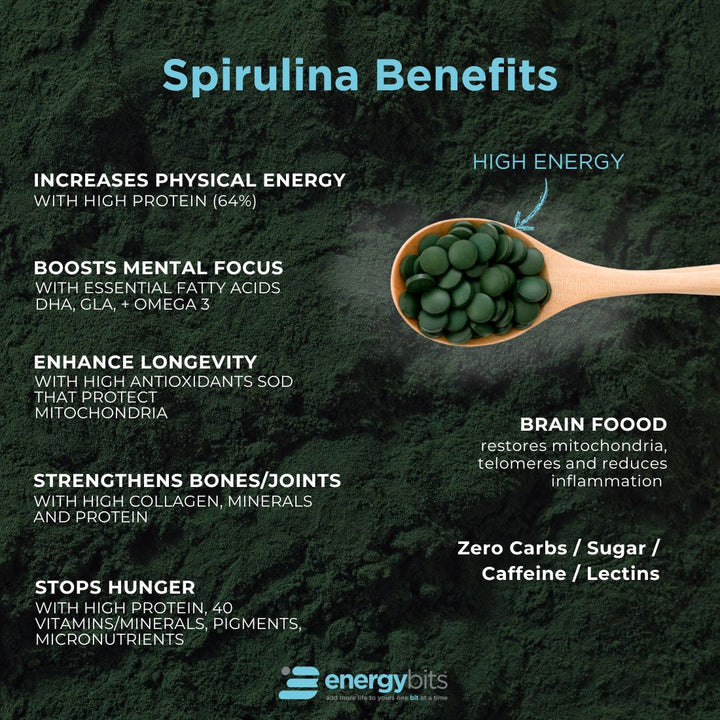 ENERGYbits® Spirulina Large Box 30 Serving Pouches